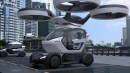 Futuristic Concept Car Airlift by Drone