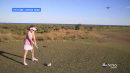 Girl Smashes Drone with Golf Ball